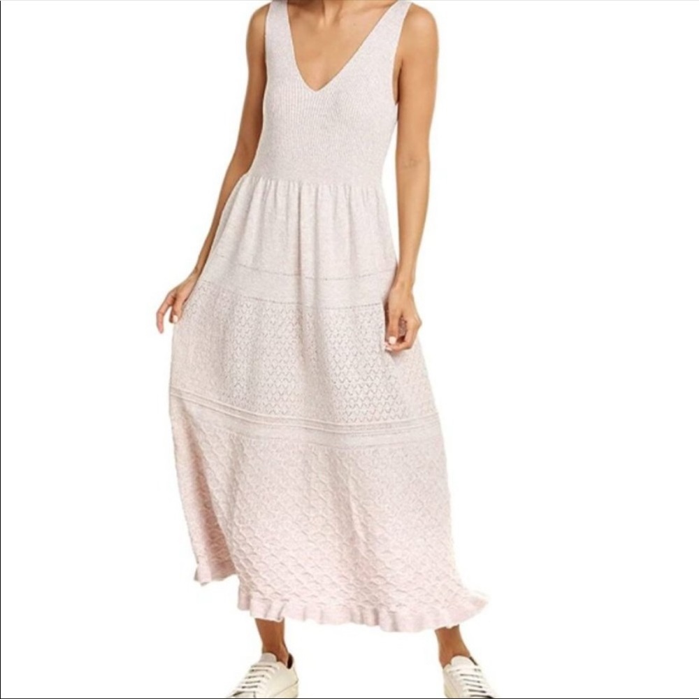 La Vie Rebecca Taylor pointelle midi dress